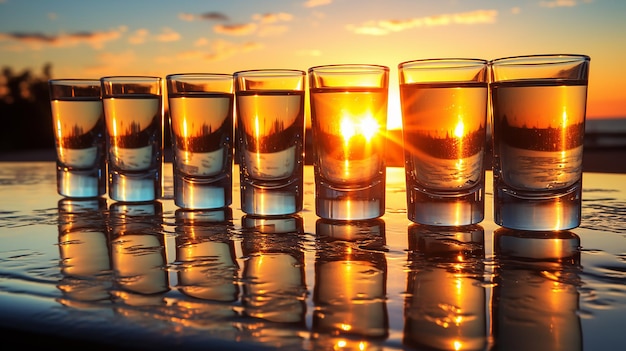 een_lijn_van_decoratieve_shot_glasses_gevuld_met_laag