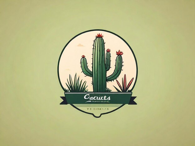 Foto een logo voor een cactus met de tekst cactus