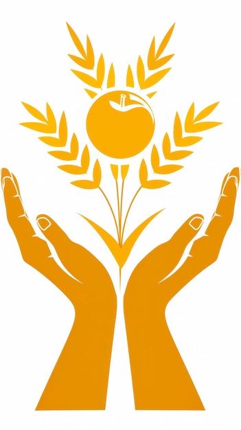 Een logo voor een ontroerend en hartverwarmend concept De tarwe groeit weer hoop