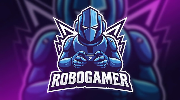 een logo voor een robot met een blauwe achtergrond en de woorden quote het woord quote monster quote
