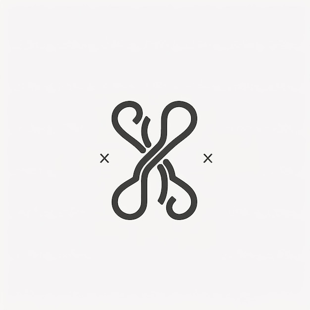 Foto een logo voor een x met de letter x erop