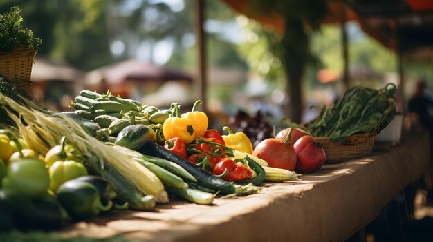 Een lokale boerenmarkt met producten van verschillende culturele achtergronden