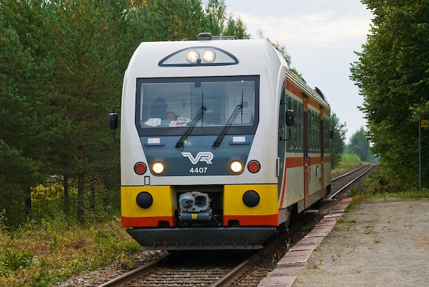 Een lokale trein in Finland