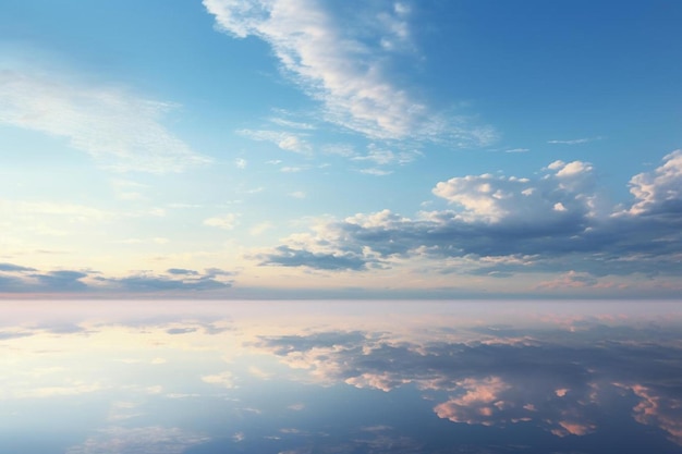 een lucht met wolken en de oceaan erin