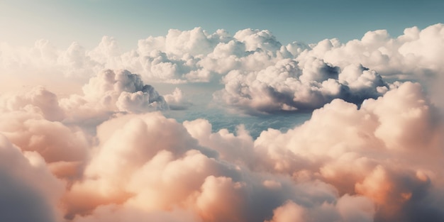 Een lucht vol wolken met een blauwe lucht en wolken