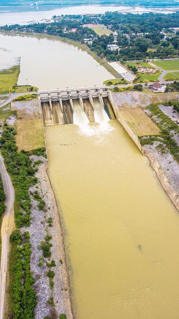 Een luchtfoto van floodgate