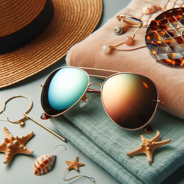 Foto een luxe zonnebril voor sociale media sjabloon ontwerp post