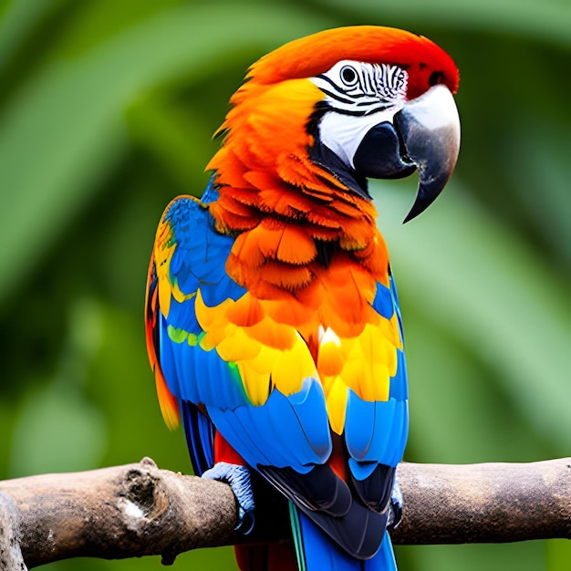 Een macaw in volle kleur