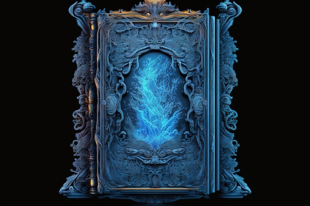 Een magisch boek Mooie magische fantastische illustratie Mysterieuze magische AI