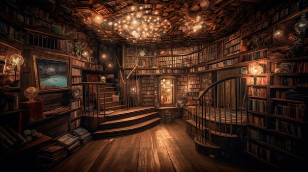 Een magische bibliotheek voor boekenliefhebbers