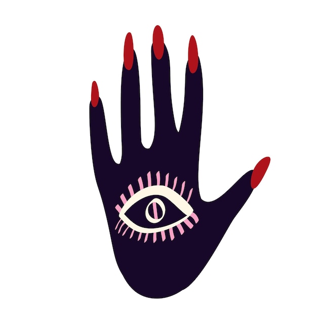 Een magische mystieke hand Vector illustratie