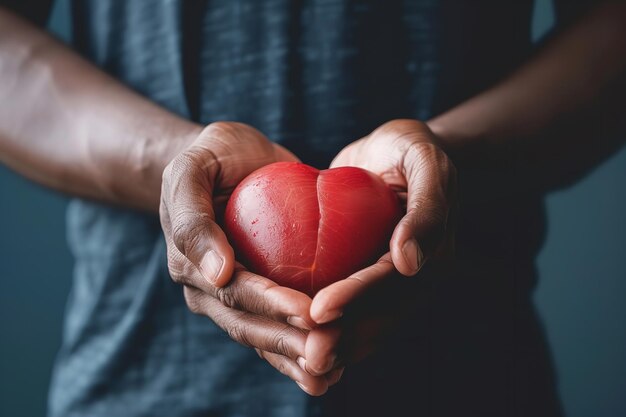 Een man die de lever grijpt hepatologie vaccinatie leverkanker behandeling Wereldhepatitisdag