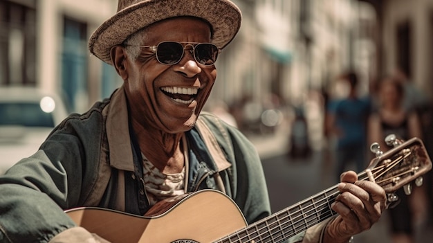 Een man die gitaar speelt in Havana