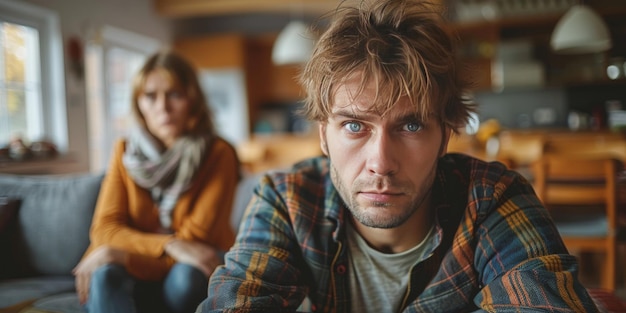 Een man en een vrouw zitten op een bank