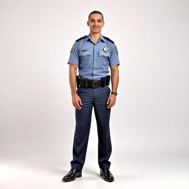 Een man in een politieuniform.