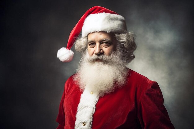 een man met een baard en een kerstmuts