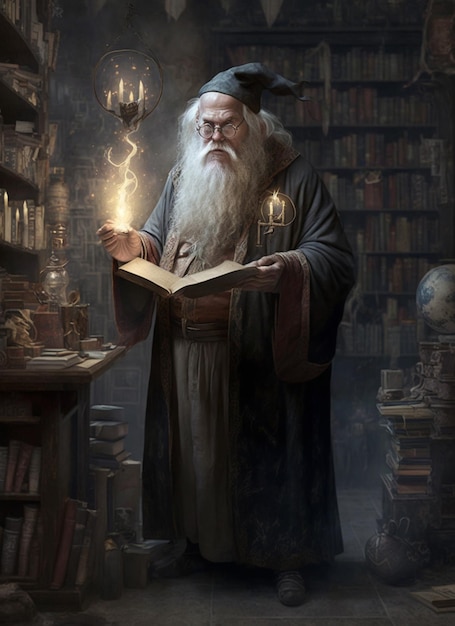 Een man met een hoed op en een boek in zijn hand