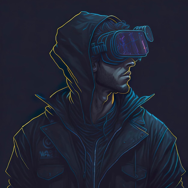 Een man met een hoodie en een bril die zegt 'wij zijn de toekomst'