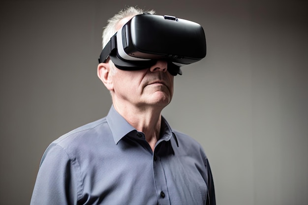 Een man met een virtual reality-headset