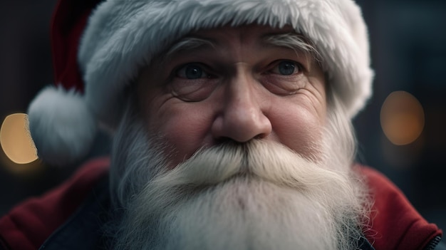 Een man met een witte baard en een witte baard kijkt naar de camera.