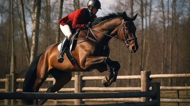 Een man op een paard