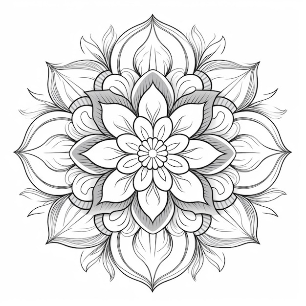 Een mandala met een bloemenpatroon.