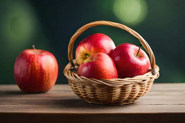 Een mandje appels op tafel