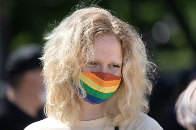 Een mars ter ondersteuning van transgenders werd gehouden op het Mikhailovskaya-plein in Kiev.