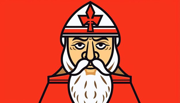 Een mascotte-logo van een website die gedichten voor sinterklaas genereert