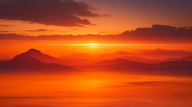 Een meeslepend gradiënt van rustige zonsondergang elegantie