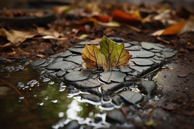 Foto een milieuvriendelijk idee waarin de elementen van het weer, de natuur en het milieu zijn verwerkt, is de utili