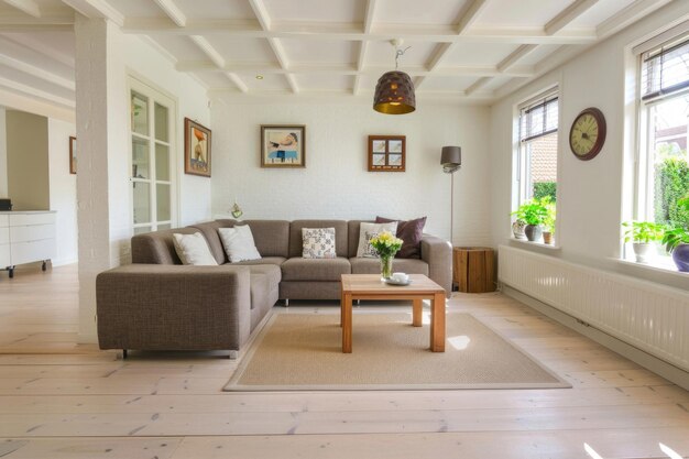 Een minimalistisch interieur in de woonkamer