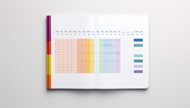 Foto een minimalistisch logo afspraak kalender boek ad hoc kleuren wit bakground
