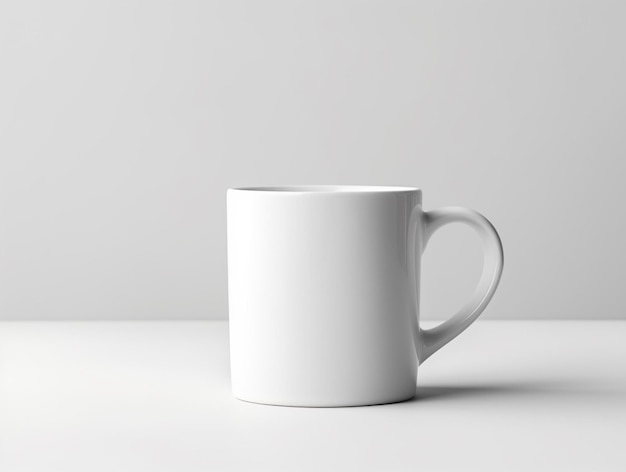 Een mock-up van een witte koffiekop