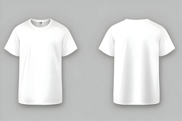 Een mockup van een T-shirt met een zuivere witte achtergrond en een gladde, schone textuur.