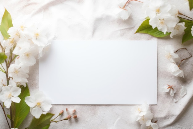 Een mockup van een witte tag in witte kleuren een uitnodigingskaart voor een bruiloft Ansichtkaartlay-out