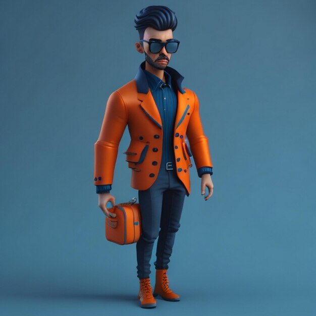 Een mode-man met avatar afbeelding schattige stijl mode man illustratie