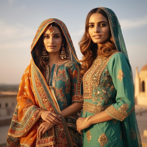 Een mode vrouwen Indiase en Pakistaanse drass bruiloft kleding