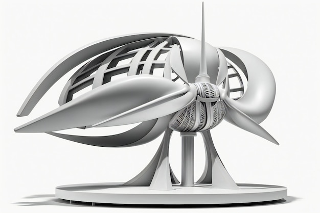 Een model van een propeller voor de generator van de windturbineelektriciteit