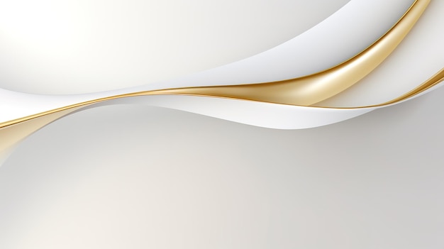 Een moderne en eenvoudige achtergrond met gladde witte gouden bochten