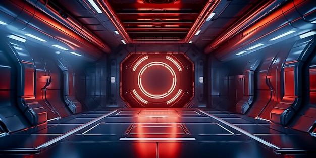 Een moderne tunnel met een scifi twist AI gegenereerd