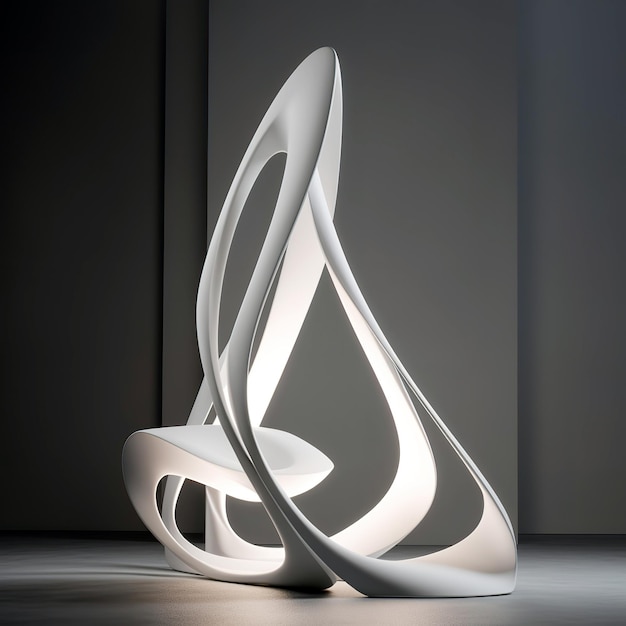 Een moderne vloerlamp met een minimalistisch design