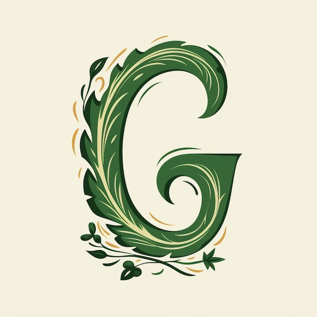 Een monogram van het logo van de letter G