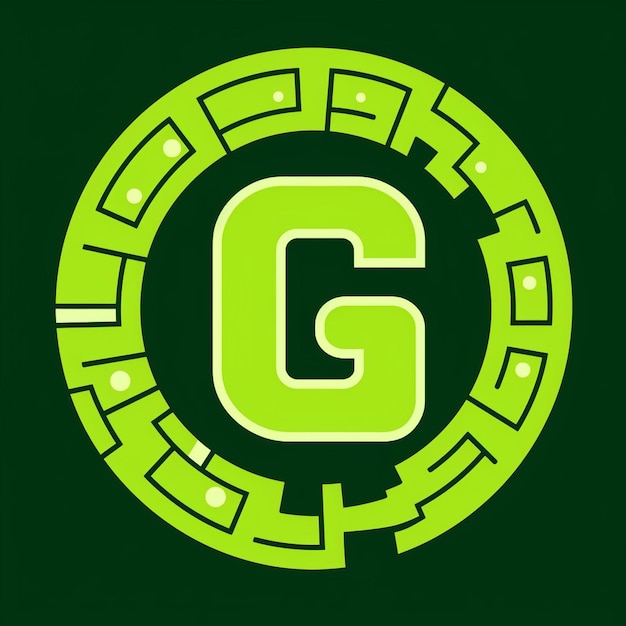 Foto een monogram van het logo van de letter g