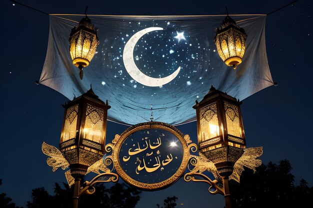 Foto een mooi bannerontwerp voor de ramadan met