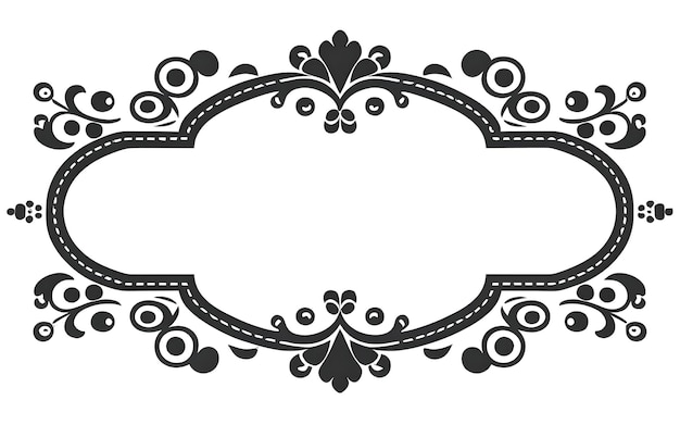 Een mooi decoratief frame met een bloemenontwerp erop