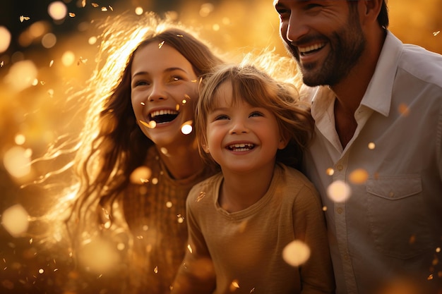 Een mooi portret van een hedendaagse liefdevolle familie met kinderen