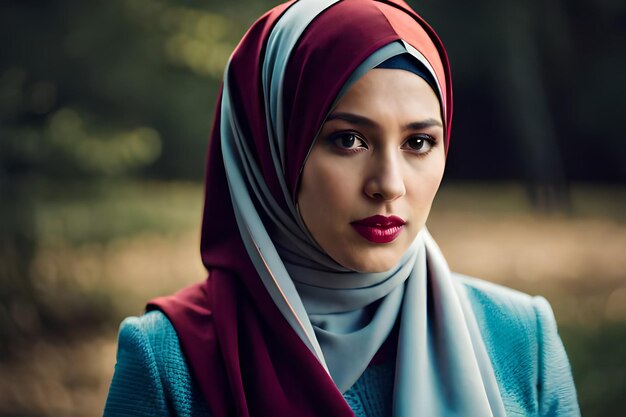 een mooie Aziatische moslimvrouw die een hijab draagt