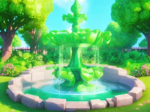 Een mooie fonteinachtergrond