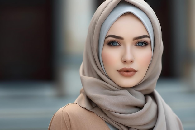 een mooie islamitische vrouw met hijab